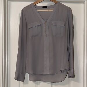 Express Chic Gray Women's Blouse